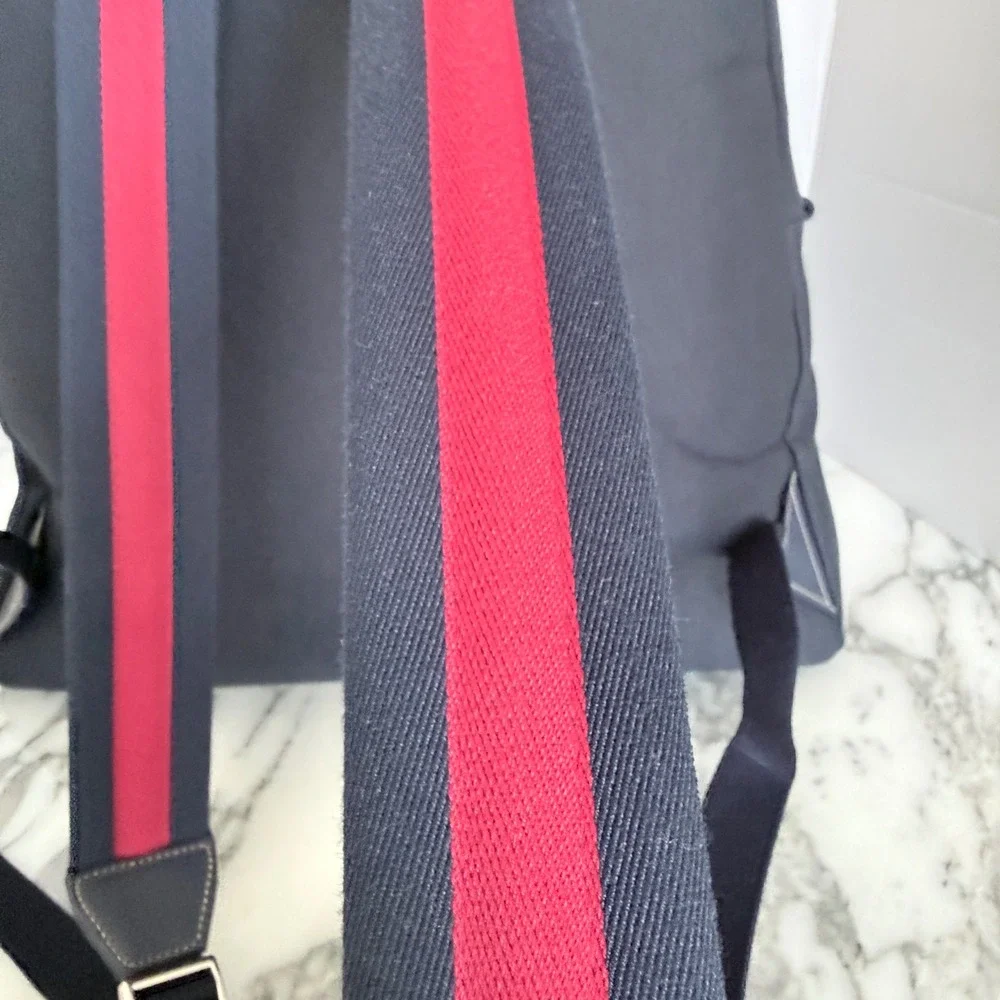 Gucci Large Crest-Print Backpack in Blue Fabric, 821643